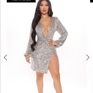 Fashion Nova Sugar Free Sequin Mini Dress